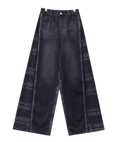Plaid Switch Jeans